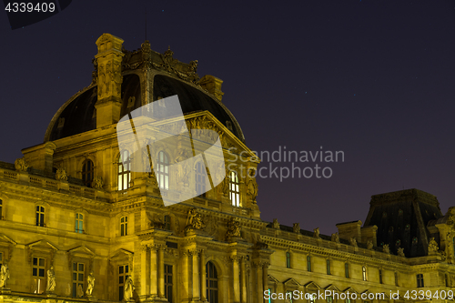 Image of iew of the building of Louvre Museum