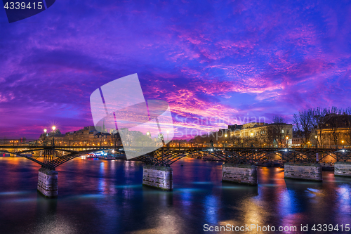 Image of Paris France  at night