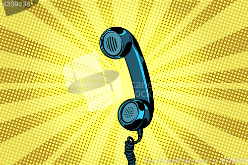 Image of retro handset pop art background