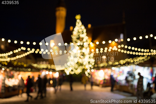 Image of christmas market at tallinn old town hall square