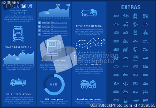 Image of Transportation infographic template and elements.