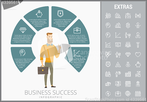 Image of Business success infographic template and elements