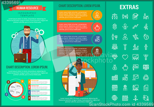 Image of Human resource infographic template and elements.