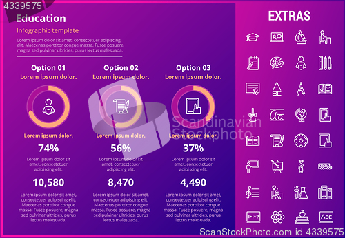 Image of Education infographic template, elements and icons