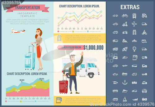 Image of Transportation infographic template and elements.