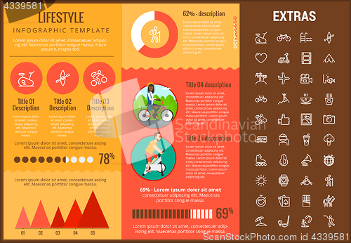 Image of Lifestyle infographic template, elements and icons