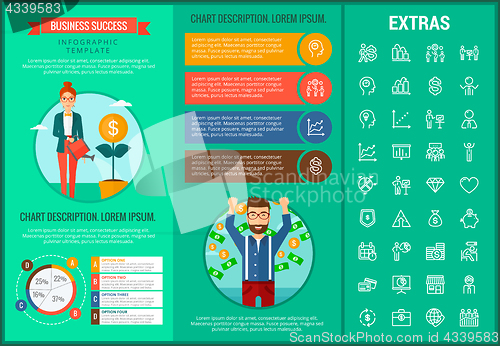 Image of Business success infographic template and elements