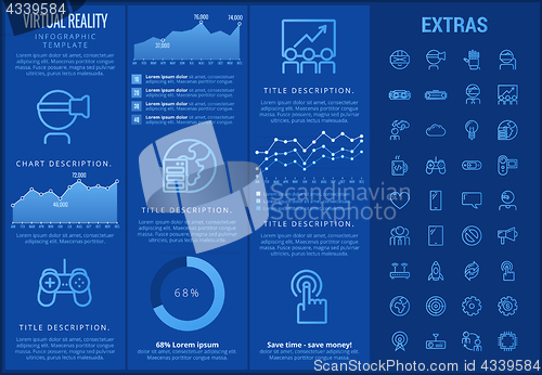 Image of Virtual reality infographic template and elements.