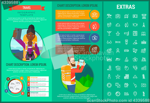 Image of Travel infographic template, elements and icons.