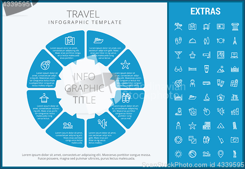 Image of Travel infographic template, elements and icons.