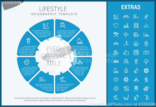 Image of Lifestyle infographic template, elements and icons