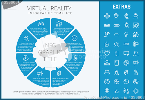 Image of Virtual reality infographic template and elements.