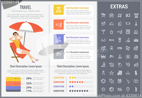 Image of Travel infographic template, elements and icons.