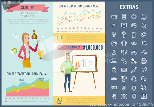 Image of Startup infographic template, elements and icons.