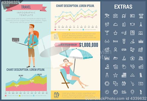 Image of Travel infographic template, elements and icons.