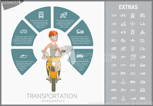 Image of Transportation infographic template and elements.