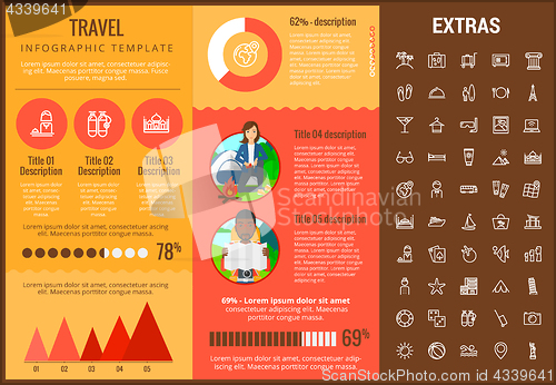 Image of Travel infographic template, elements and icons.