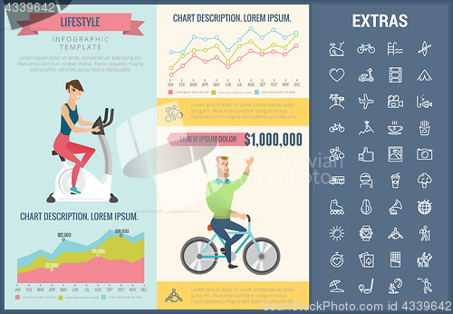 Image of Lifestyle infographic template, elements and icons