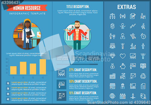 Image of Human resource infographic template and elements.