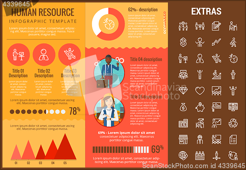 Image of Human resource infographic template and elements.