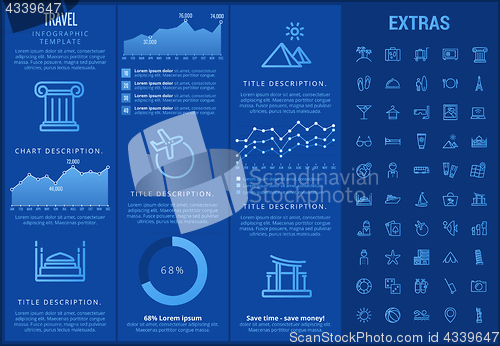 Image of Travel infographic template, elements and icons.