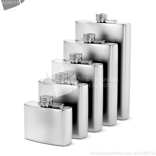 Image of Group of hip flasks