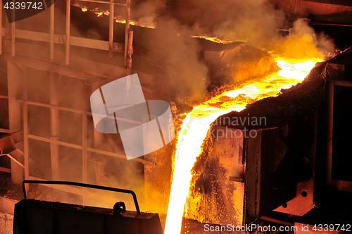 Image of Liquid metal from blast furnace