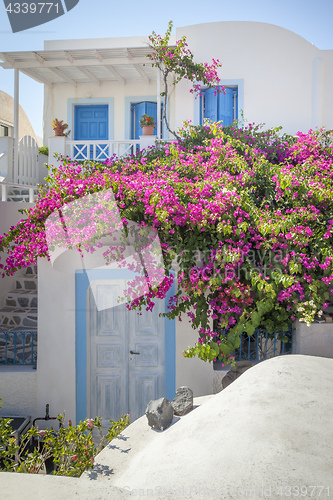 Image of typical house at Oia Santorini Greece