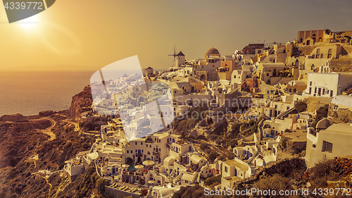 Image of typical romantic view at Oia Santorini