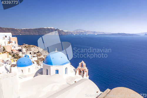 Image of typical view at Oia Santorini Greece