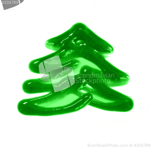 Image of green sauce looks like fir-tree