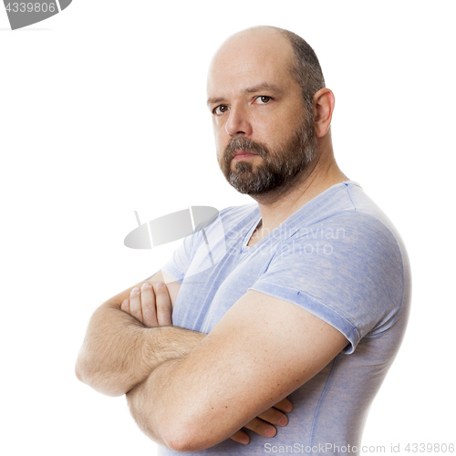 Image of bearded strong man portrait