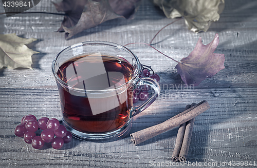 Image of Cup of tea with viburnum and cinnamon