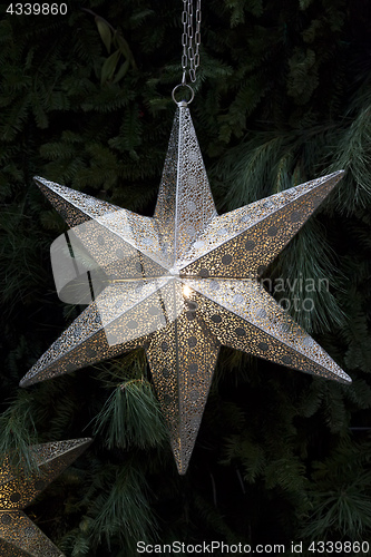 Image of silver christmas star