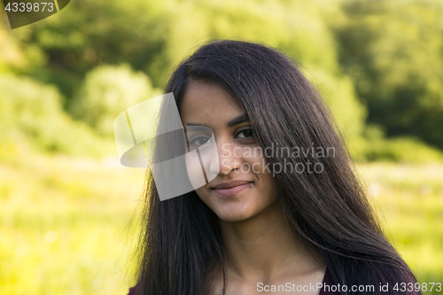 Image of Beautiful laughing young woman