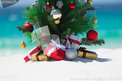 Image of Christmas at the beach holiday or vacation