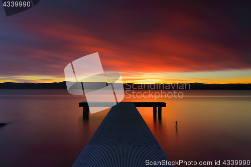 Image of Glorious Australian sunset and jetty