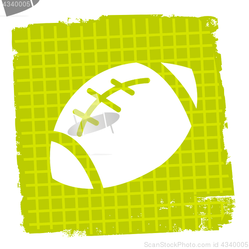 Image of Rugby Ball Represents Symbols Team And Icon