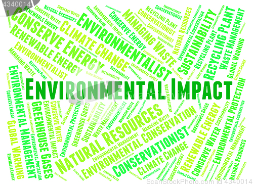 Image of Environmental Impact Shows Words Earth And Environmentally
