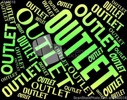 Image of Outlet Word Represents Clearance Marketplace And Closeout