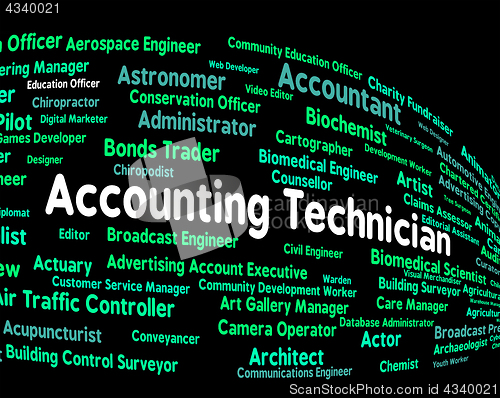 Image of Accounting Technician Indicates Balancing The Books And Accounts