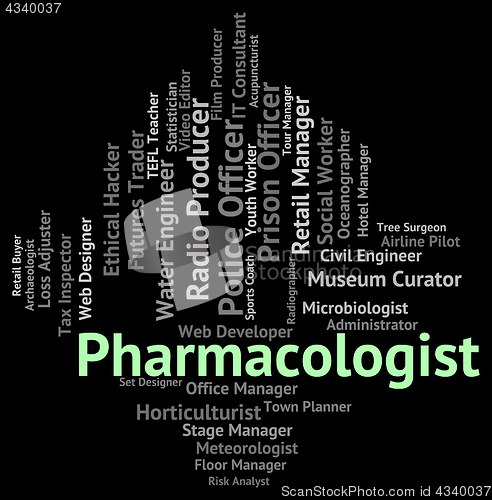 Image of Pharmacologist Job Means Employee Work And Employment