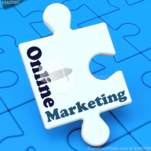 Image of Online Marketing Shows Internet Strategies And Development