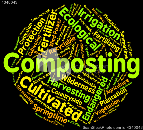 Image of Composting Word Shows Soil Conditioner And Composted