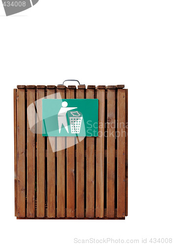 Image of Wooden Litter Bin