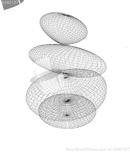 Image of Spa stones. 3D illustration