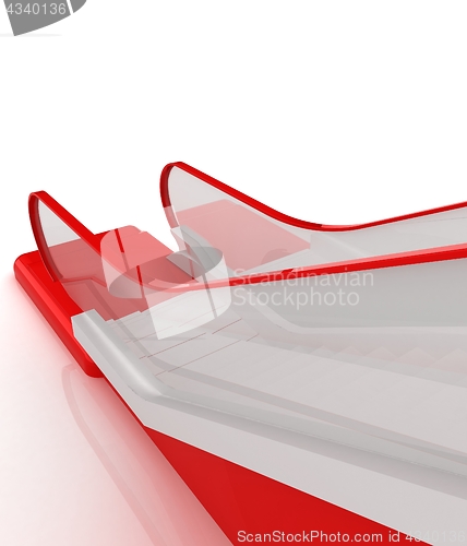 Image of Single escalator. 3d illustration