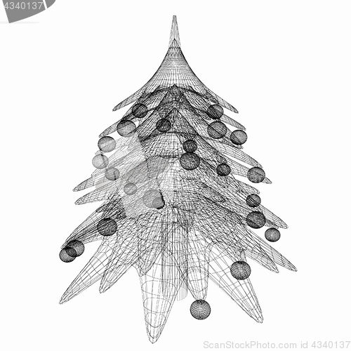 Image of Christmas tree concept. 3d illustration