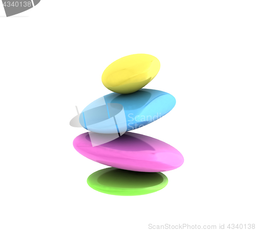 Image of Spa stones. 3D illustration