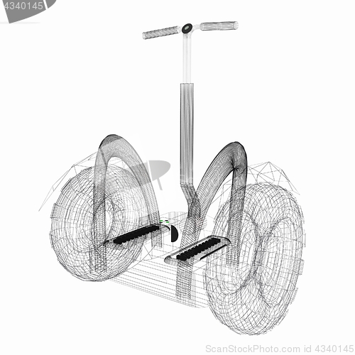 Image of Mini electrical and ecological transport on a white background. 